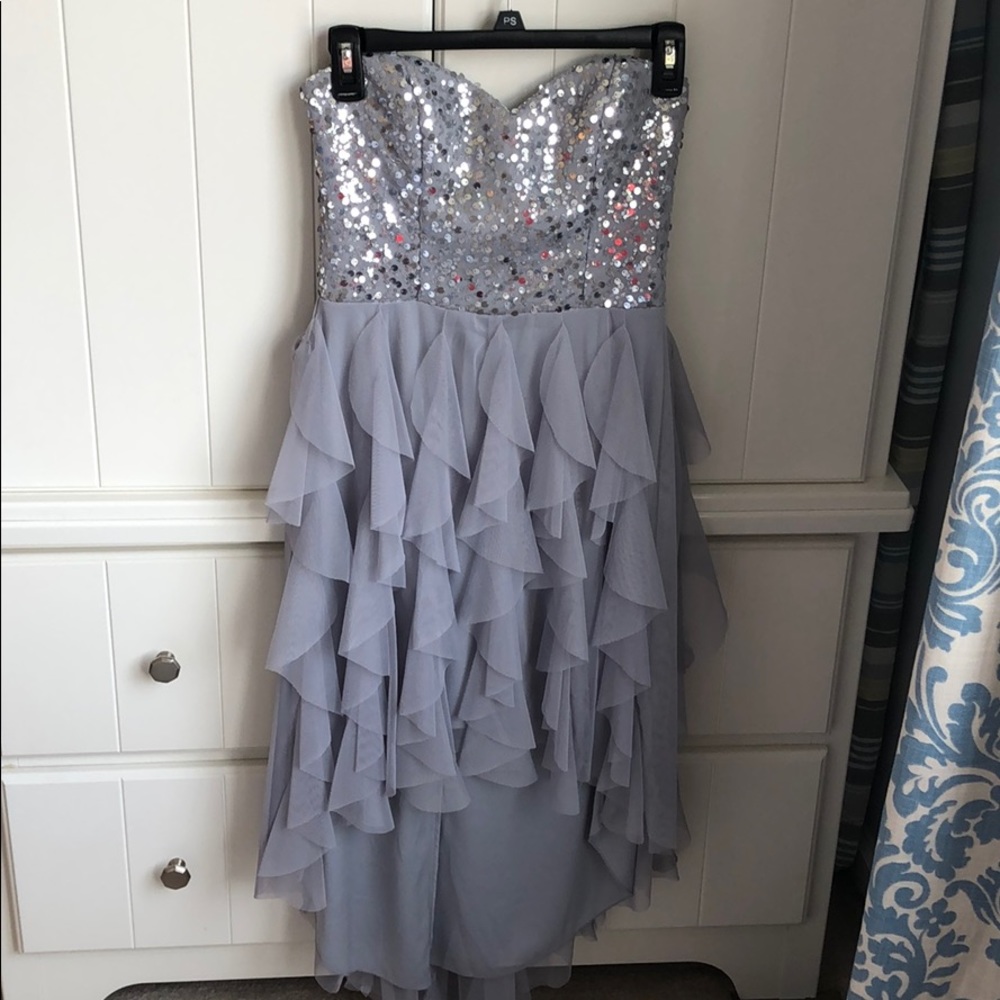 Sparkling silver cocktail dress